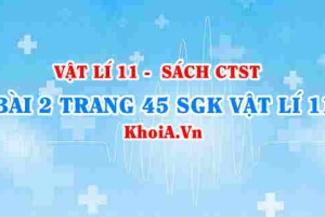 Bài 2 trang 45 SGK Vật lí 11 Chân trời sáng tạo